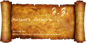 Halpert Zelmira névjegykártya